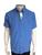 Camisa Masculina 1600 manga curta, microfibra, passa fácil com bolso modelagem tradicional Azul 25
