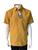 Camisa Masculina 1600 manga curta, microfibra, passa fácil com bolso modelagem tradicional Mustarda 14