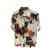 Camisa Masculina Floral Florida Estampada Manga Curta  Branco