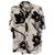 Camisa Masculina Floral Florida Estampada Manga Curta  Flor branco preto
