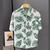 Camisa masculina floral florida viscose havaiana carnaval Fun bco, Fol verde 2
