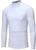 Camisa masculina manga longa gola alta segunda pele proteção UV Branco