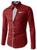 camisa masculina manga longa slim fit Vermelho