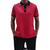 Camisa Masculina Polo Piquet Trabalho Uniforme Qualidade Vermelho, Preto