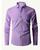 Camisa masculina  Social manga Longa Luxo Slim 06 Cores Lindas Roxo