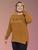 Camisa Plus Size Manga Longa Frio Outono Inverno Blusa Fofa Suéter Cardigan Elegante Luxo Amarelo