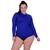 Camisa Plus Size Proteção Solar UV 50+ Blusa Térmica - BLUSA UV FEMININA Royal