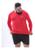Camisa Plus Size Segunda Pele Camiseta Rash Guard Masculina Vermelho