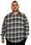 Camisa Plus Size Xadrez Flanelada Masculina Extra Grande Preto