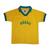 Camisa Polo Brasil Liga Retrô Infantil  Amarela 12 Amarelo, Verde