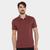 Camisa Polo Calvin Klein Slim Básica Friso Masculina Bordô