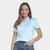 Camisa Polo Lacoste Casual Feminina Azul claro