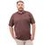 Camisa Polo Masculina Básica Plus Size Algodão Confortável Marrom escuro