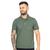 Camisa Polo Masculina Piquet Lisa Com Bolso Manga Curta Verde