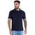 Camisa Polo Piquet Masculina Básica Manga Curta Marinho