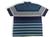 Camisa Polo Plus Size Masculino, 2733 c/listras e botões personalizados Petróleo, Azul