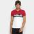 Camisa Polo RG 518 Recortes Masculina Vermelho, Branco