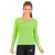 Camisa Running Performance Muvin Feminina em Poliamida com Manga Comprida e UV50 Para Corrida Verde