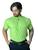 Camisa Social Botão Masculina Moda Praia Gola Padre Manga Curta Verde claro