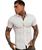 Camisa Social Lisa Masculina Manga Curta Slim Fit Branco