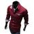 Camisa Social Masculina Slim manga longa com detalhes xadrez Vermelho escuro
