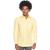 Camisa Social Masculina Teodoro Manga Longa Slim Fit Casual Amarelo