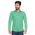 Camisa Social Masculina Teodoro Manga Longa Slim Fit Casual Verde claro