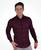 Camisa Social Vinho Masculina Super Slim Vinho