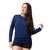 Camisa Térmica Feminina Proteção Solar 50+ UV Segunda Pele  Azul marinho