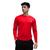 Camisa Térmica Masculina Manga Longa Uv Proteção Comprida Vermelho