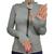 Camisa térmica UV Proteção feminina blusa Ciclista Zíper Frontal Cinza