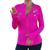 Camisa térmica UV Proteção feminina blusa Ciclista Zíper Frontal Pink