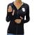 Camisa térmica UV Proteção feminina blusa Ciclista Zíper Frontal Preto