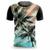 Camisa Tshirt Slim Masculina Casual Camiseta com Estampa 3D Gola Redonda Beach