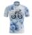 Camisa UV para ciclistas Plus size Branco, Azul