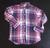 Camisa xadrez flanelada infantil junina menina menino Tamanho 10 Roxo