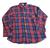 Camisa xadrez flanelada infantil junina menina menino Tamanho 10 Azul com vermelho