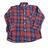Camisa xadrez flanelada infantil junina Tamanho 2 Vermelho com azul