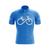 Camisa Ziper Manga Curta Mtb Bike Ciclismo Dry Fit Esporte Fitness Bicicleta Exercicios Praticar Bike Forever Azul
