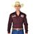 Camisao Country Radade Masculina Bordada Cavalgada Peao Vinho