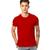 Camiseta 100% Algodão Básica Camisa Alto Padrão 30.1 Lisa Sem Estampa Gola Redonda Vermelho