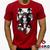 Camiseta 100% Algodão Itachi Sasuke Uchiha Naruto Anime Geeko Vermelho gola careca