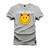 Camiseta 100% Algodão Premium Estampada Good Vibes Cinza