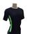 Camiseta academia feminina com manga curta dry fit pp ao gg Preto, Verde