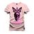 Camiseta Agodão T-Shirt Unissex Premium Macia Estampada Caveira Borbolet Rosa