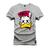 Camiseta Agodão T-Shirt Unissex Premium Macia Estampada Donalwd Bolado Cinza