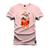 Camiseta Agodão T-Shirt Unissex Premium Macia Estampada Urso Natalino Rosa