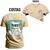 Camiseta Agodão T-Shirt Unissex Premium Macia Estampada Urso Rei Hain Frente e Costas Bege