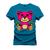 Camiseta Agodão T-Shirt Unissex Premium Macia Estampada Urso Rosa X Azul