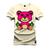 Camiseta Agodão T-Shirt Unissex Premium Macia Estampada Urso Rosa X Perola